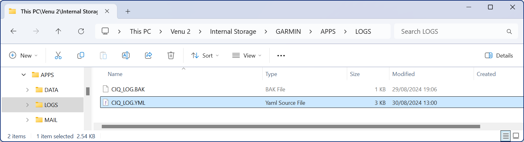 How to find the debug log file